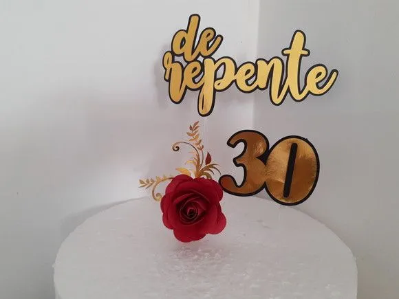 Topo de Bolo de Repente 30 - Camadas - foto 4
