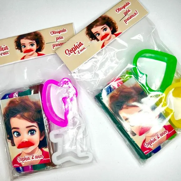 Massinha Modelar Foto Personalizada - feito à mão por Mi Papelaria Criativa