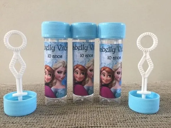 Bolinha de Sabão Frozen Personalizada - artesanato feito à mão por Mi Papelaria Criativa
