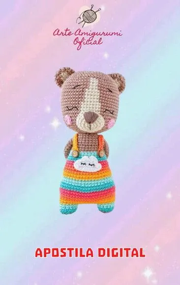 Receita Urso Arco-íris Amigurumi - artesanato feito à mão por Arte Amigurumi Oficial