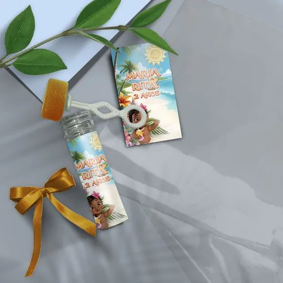 Bolha de Sabão - Moana Baby Personalizado