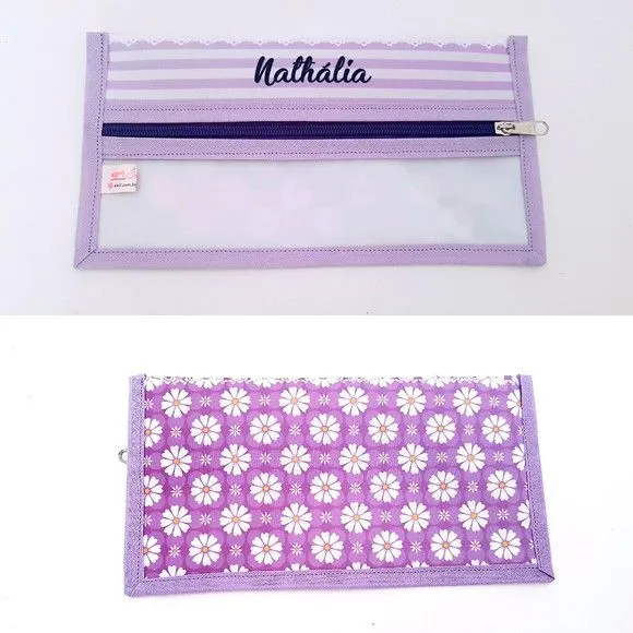 Kit Necessaire e toalha de mão Flores - artesanato feito à mão por Innovare Studio