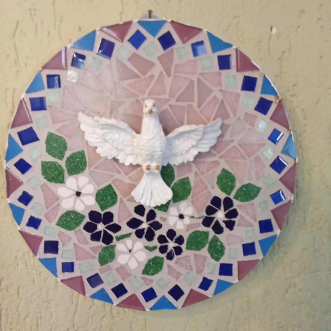 Mandala Divino Espírito Santo com Flores em Mosaico - modelo 3 - foto 3