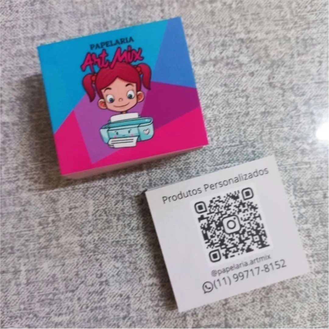 Mini Cartões de Visita Brilhosos Papel Couchê 250g Personalizados - foto 2