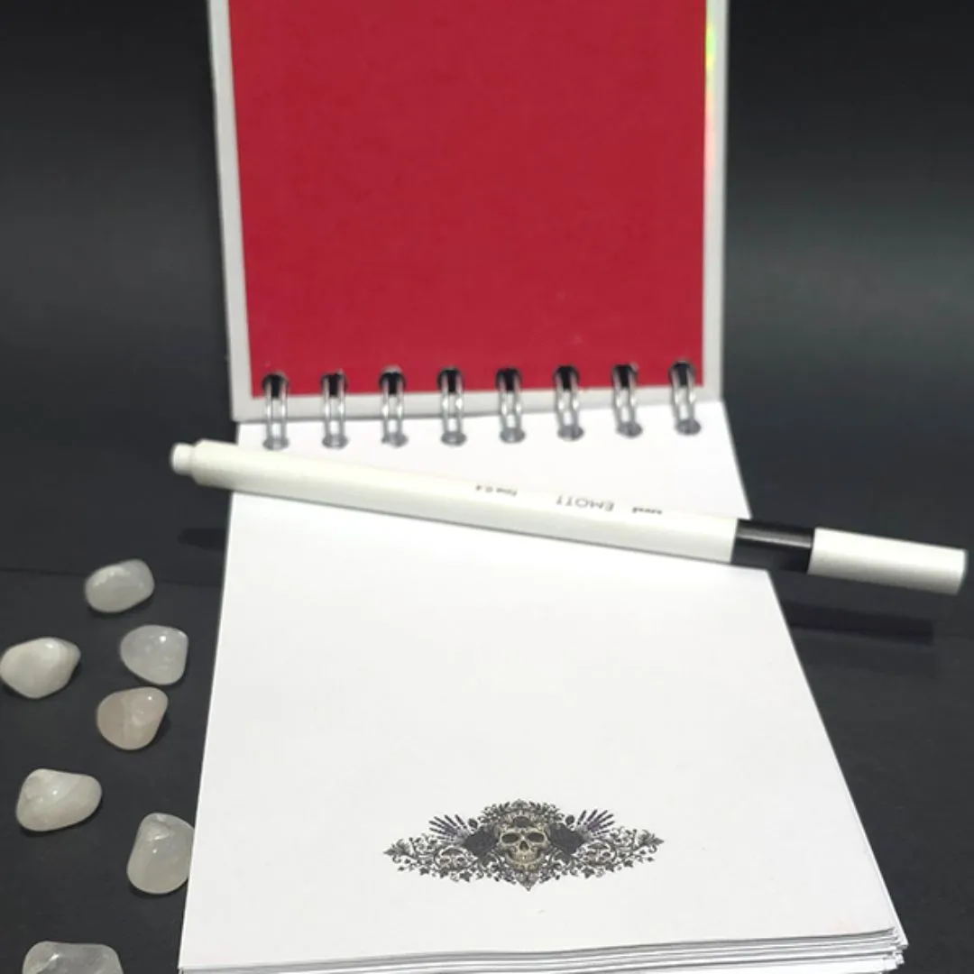 Bloco de notas holográfico A6 wire-o - 100 folhas com ornamento [Coleção Memento Mori] - foto 2
