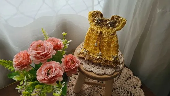 Capa para Adoçante Vestidinho Cinderela Dourado com Solar - foto 2