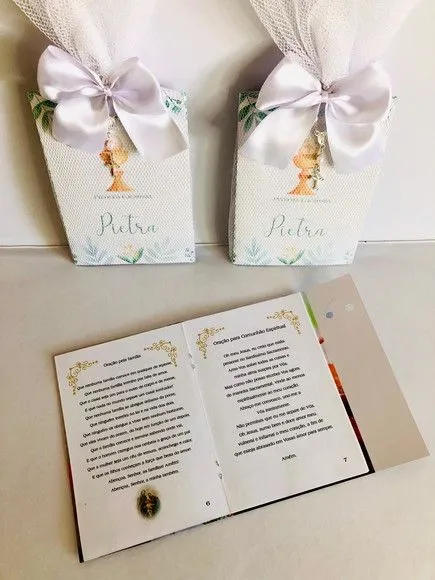 Livro de Orações Luxo com Foto para Comunhão - foto 5