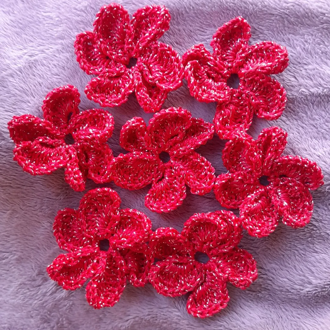 Flores de Crochê para Aplicação - Kit com 10 - foto 4
