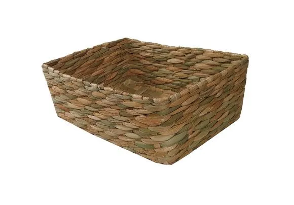 Cesta de Palha de Taboa Vime Caixa Organizadora 28x20x10 - foto 3