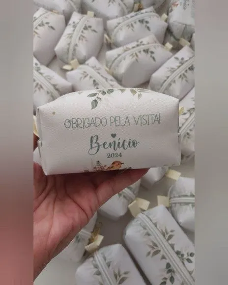 Necessaire Mini Box - Lembrancinha de Nascimento - artesanato feito à mão por Innovare Studio