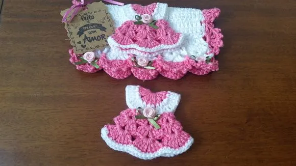 Puxador Fogão Imã Gel. Vestidinho Pitaya Rosa