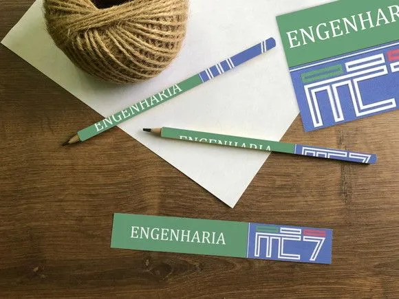 Lápis Logo Marca Personalizado - feito à mão por Mi Papelaria Criativa