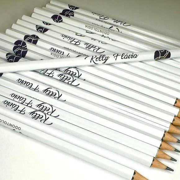 Lápis Empresa Personalizado - feito à mão por Mi Papelaria Criativa
