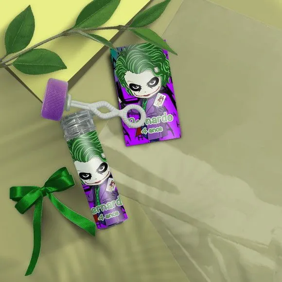 Bolha de Sabão - Coringa Personalizado - artesanato feito à mão por Mi Papelaria Criativa