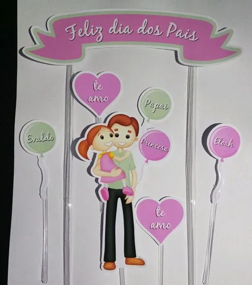 Topper Bolo Pai e Filha