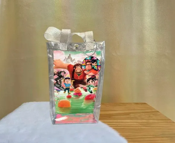 Sacola Transparente Detona Ralph Personalizado - feito à mão por Artmanha Lembrancinhas