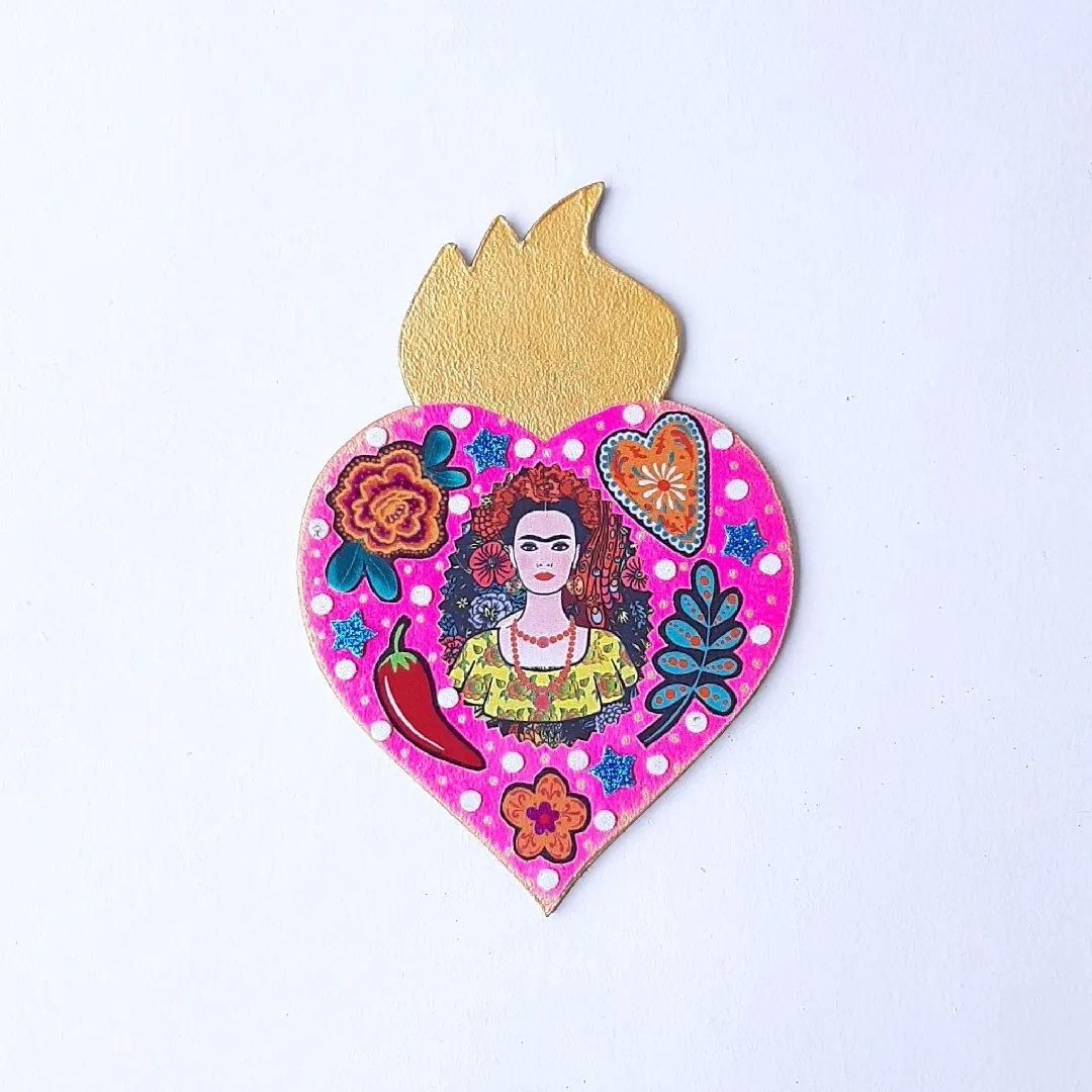 Enfeite de Parede Frida Estrela - artesanato de Estudio Bananeira