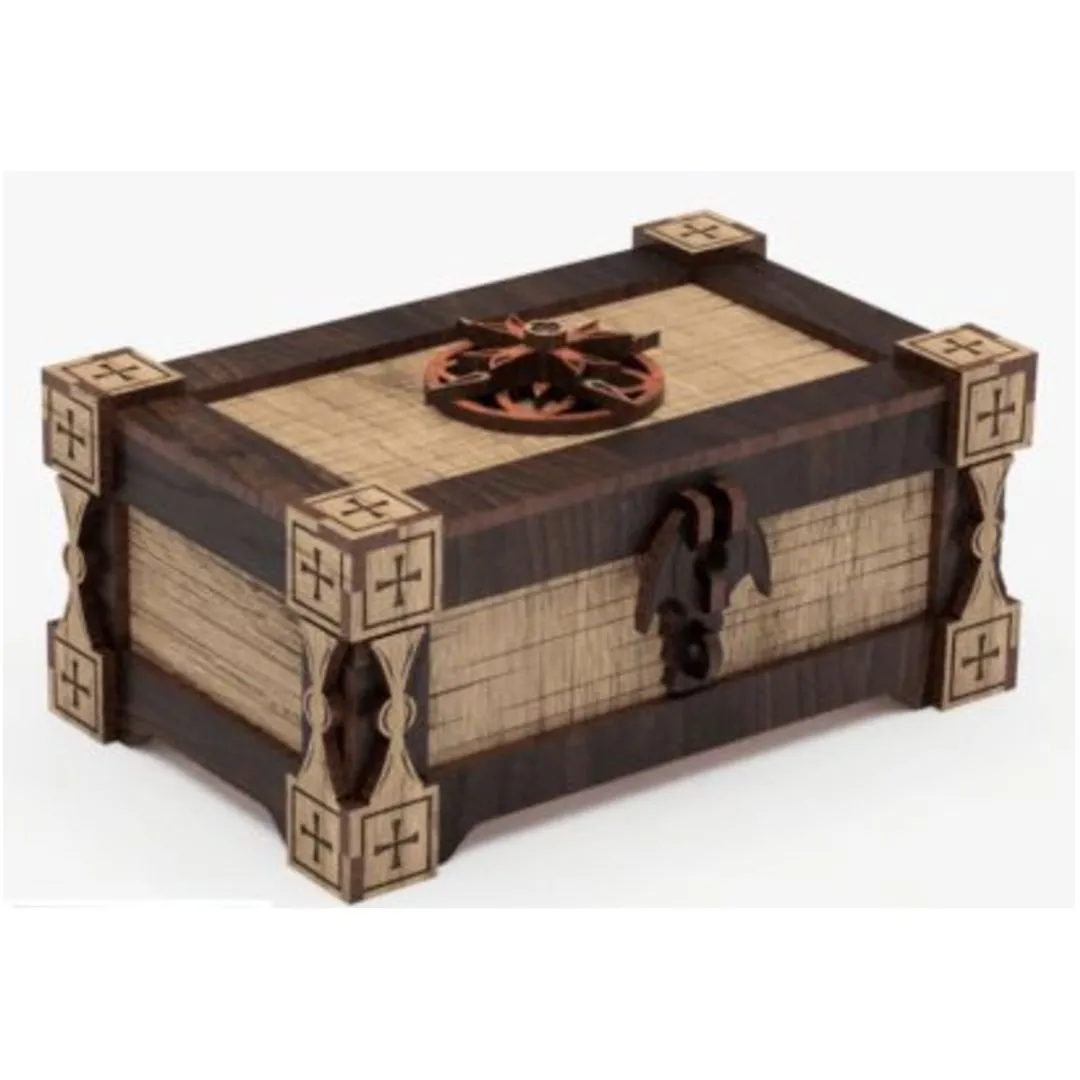 Caixa Decorativa Gótica Artesanal Em Mdf 20x12x9 cm