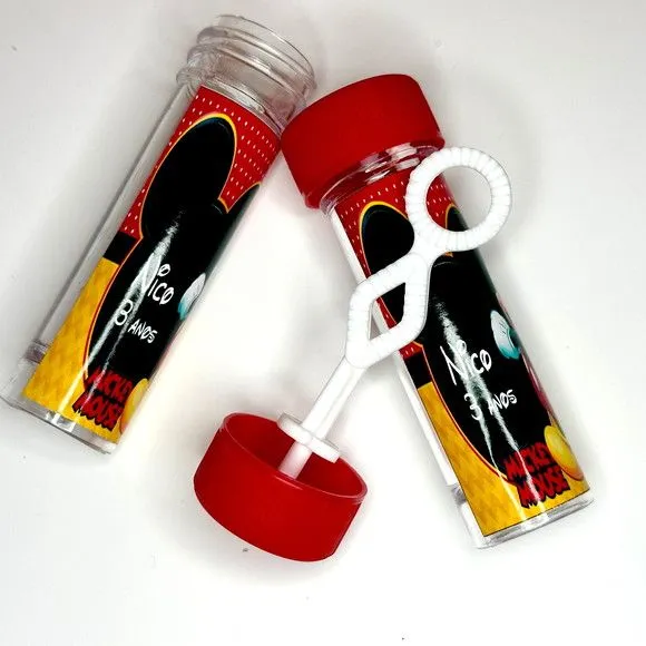 Bolinha de Sabão Mickey Personalizada - artesanato feito à mão por Mi Papelaria Criativa