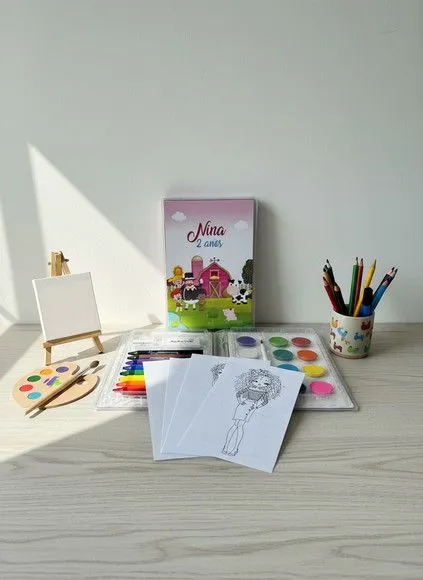 Estojo de Pintura - Fazendinha Personalizado - artesanato feito à mão por Mi Papelaria Criativa