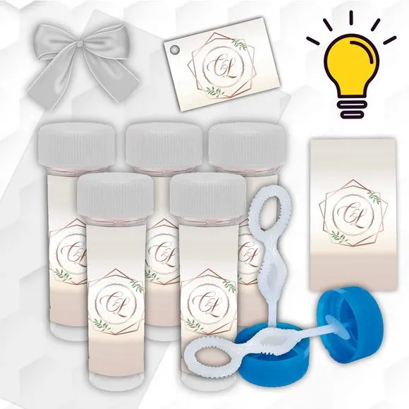 Bolinha de Sabão Casamento Personalizada - artesanato feito à mão por Mi Papelaria Criativa