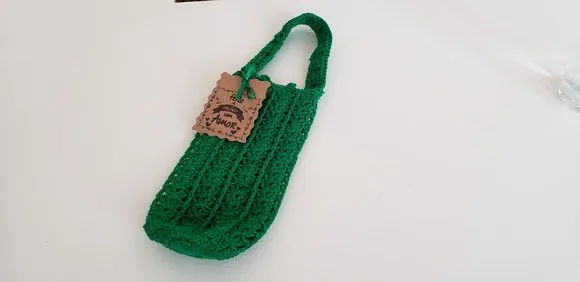 Capa para Garrafinha de Água Mineral 500ml Verde Folha - foto 3