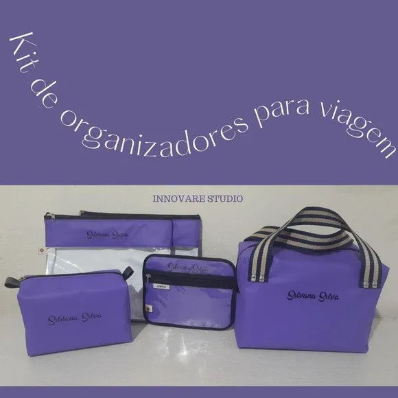 Kit viagem - organizadores - feito à mão por Innovare Studio