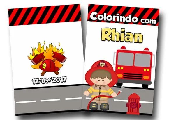 revista colorir bombeiro 14x10 - artesanato de PAPCRIE