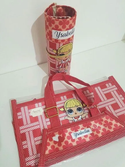 Kit lol - avental e esrojo rolinho - artesanato feito à mão por Innovare Studio