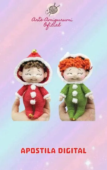 Receita Duendes Papai Noel Amigurumi - artesanato feito à mão por Arte Amigurumi Oficial