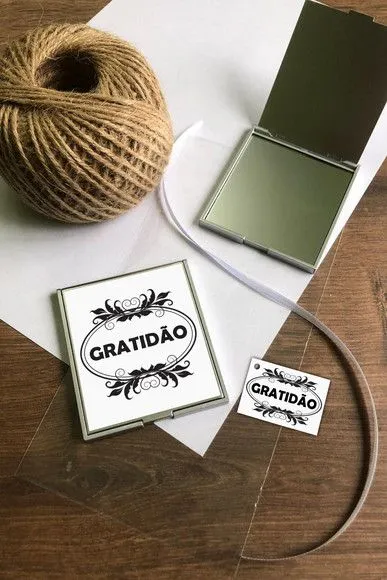 Espelho Personalizado - artesanato feito à mão por Mi Papelaria Criativa