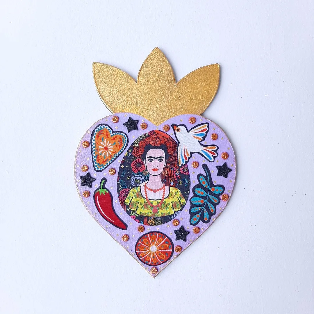 Enfeite de Parede Frida Coração - foto 2