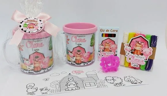 Caneca Fazendinha Personalizada - artesanato feito à mão por Mi Papelaria Criativa