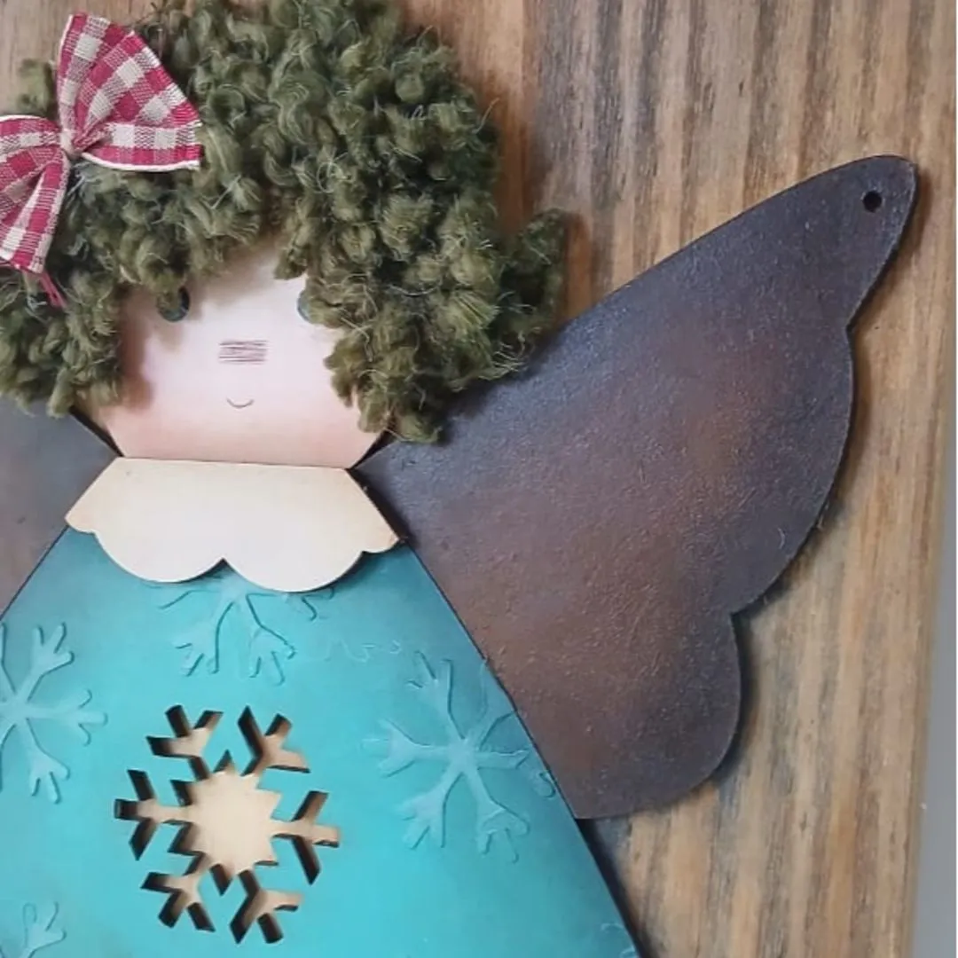 Tábua Decoração Anjo Natal - foto 3
