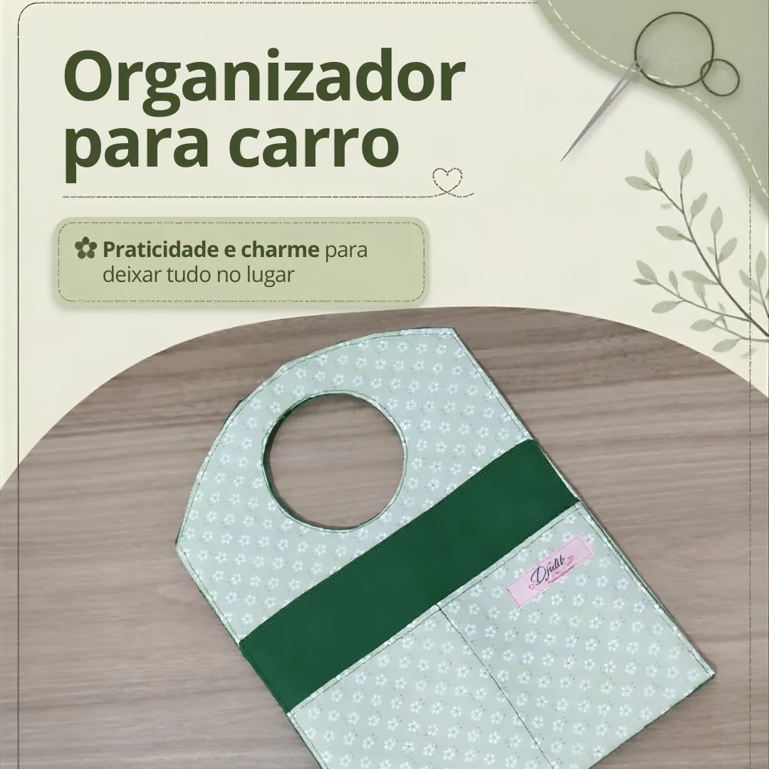 Organizador para carro 1 - artesanato de Djulik