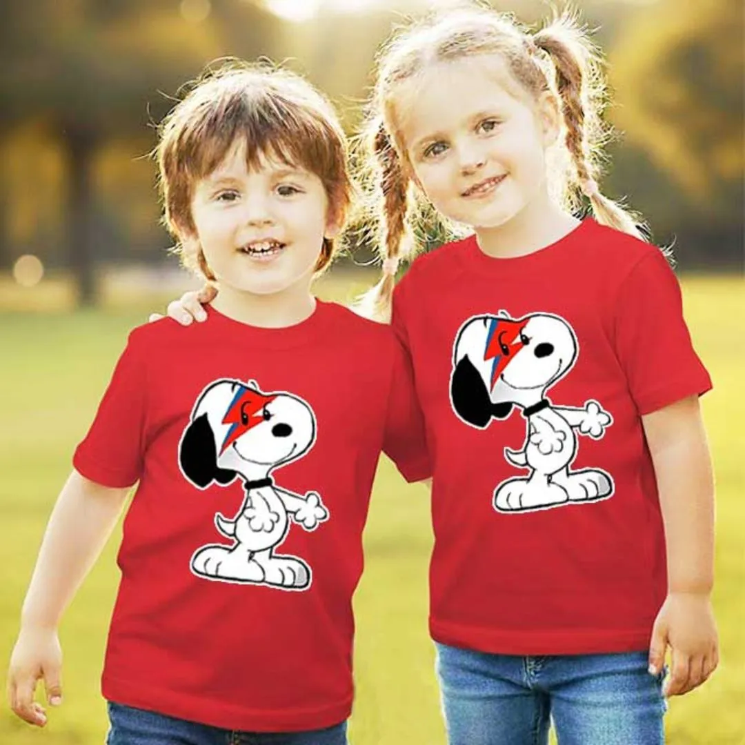 Camiseta infantil Snoopy bowie, 100% algodão - foto 2
