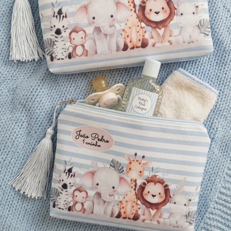 Necessaire Personalizada Safari Baby – Lembrancinha de Aniversário Infantil - foto 2