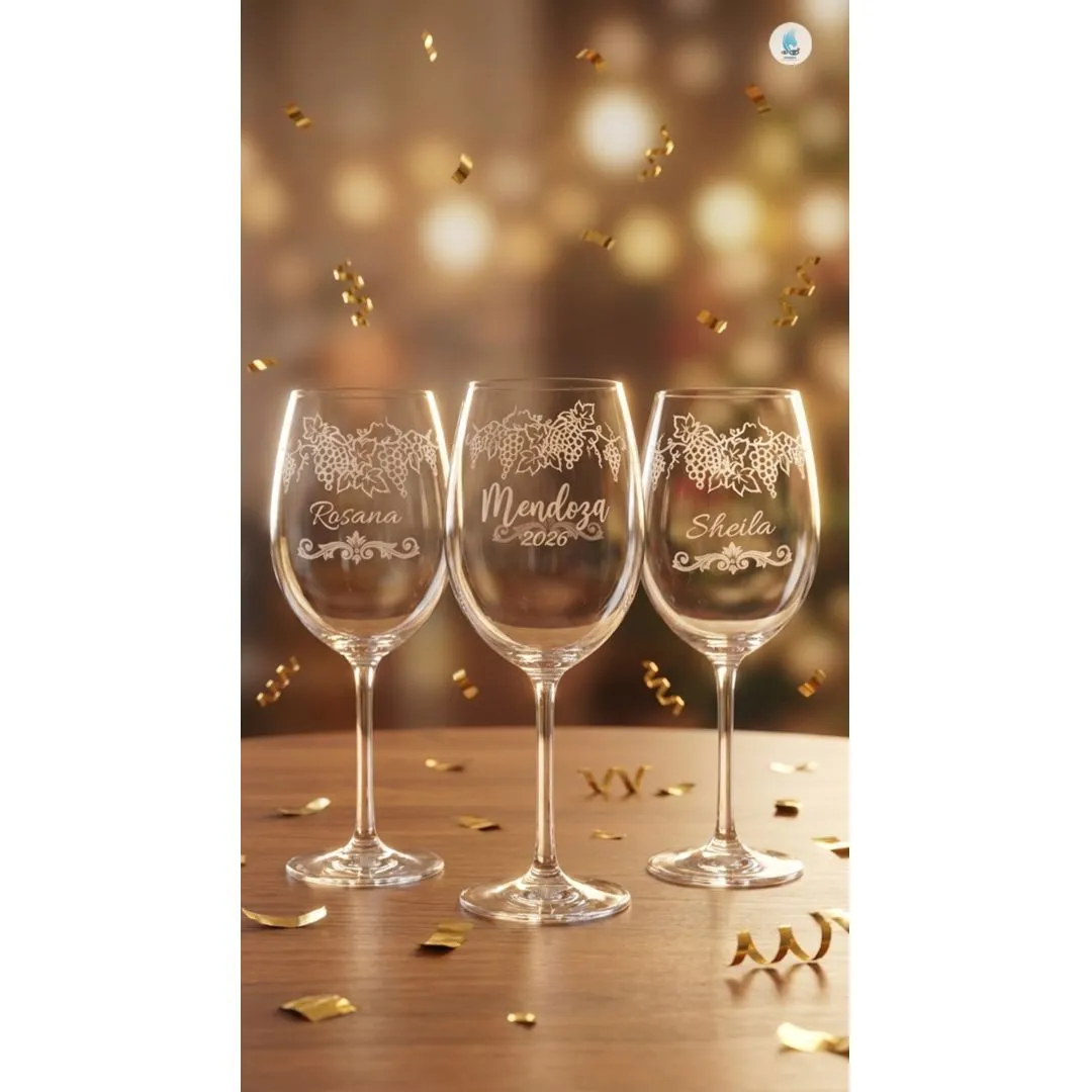 Taça de Cristal com Titânio para Vinho ou Água 580ml Jateada - foto 4