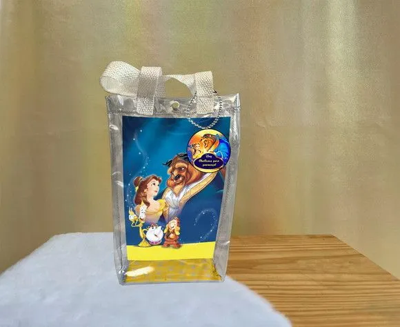 Sacola Transparente Bela e a Fera Personalizado - feito à mão por Artmanha Lembrancinhas