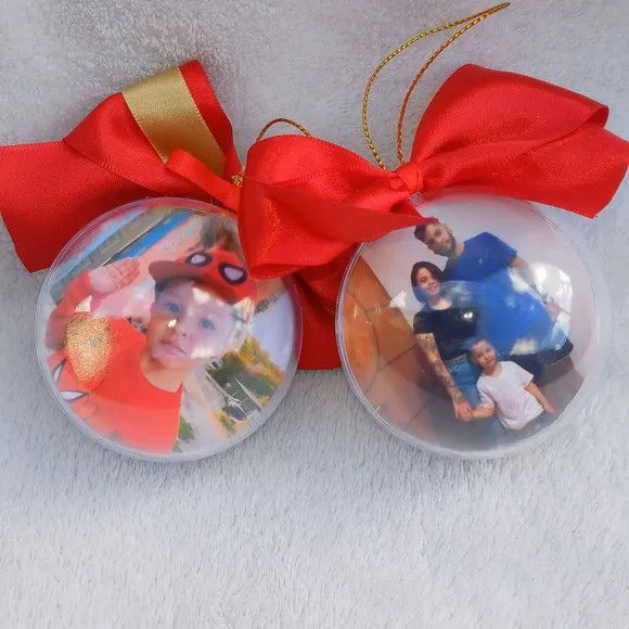 Bola para Arvore de Natal com Foto