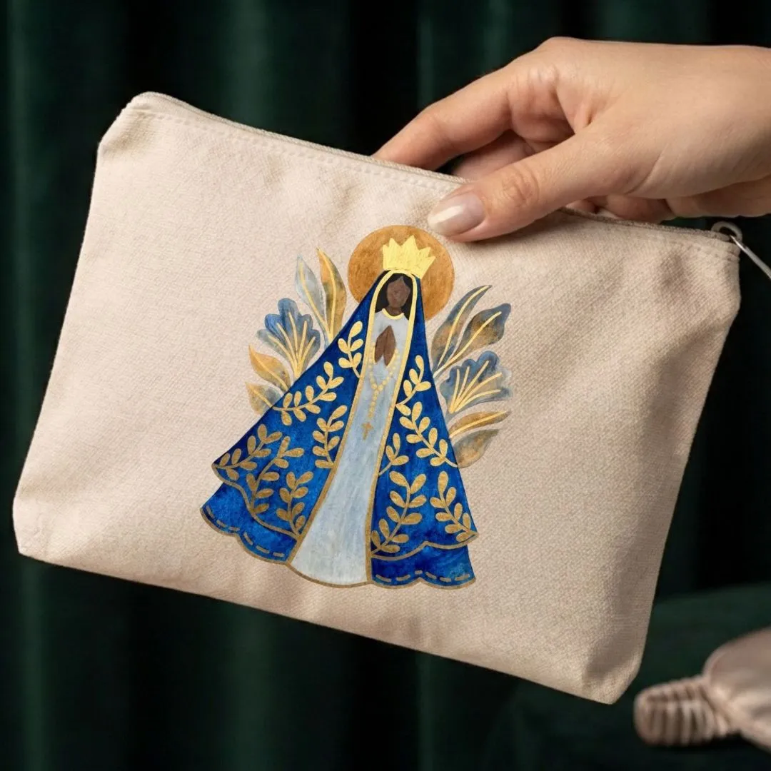 Kit Ecobag Necessaire E Chaveiro Presente Feminino Criativo Nossa Senhora Aparecida - foto 3