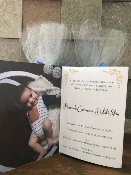 Livro de orações luxo com foto para batismo - foto 3