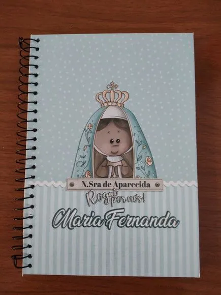 Caderno Capa Dura Grande Espiral 80fls - N S Aparecida
