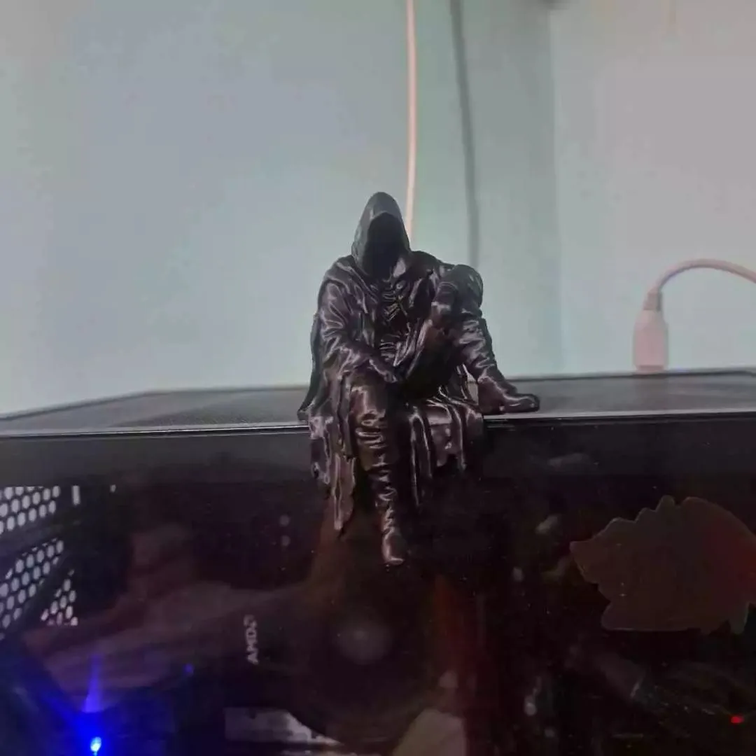 Estátua Morte Encapuzada de Borda/Prateleira - Setup Gamer Dark Fantasy Impressão 3D - foto 2