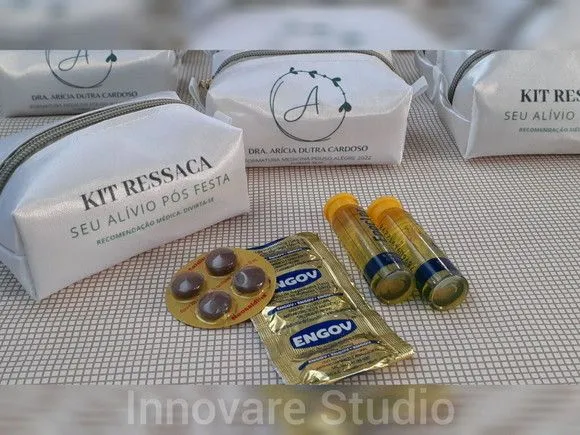 Necessaire Mini Box - Branco e Verde - foto 3