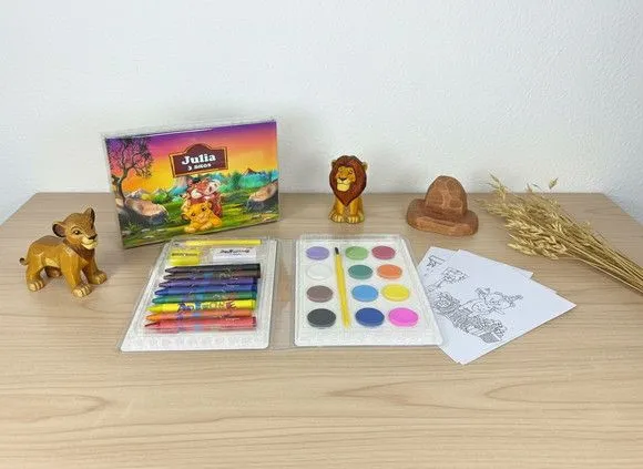 Estojo de Pintura - Rei Leao Personalizado - artesanato de Mi Papelaria Criativa