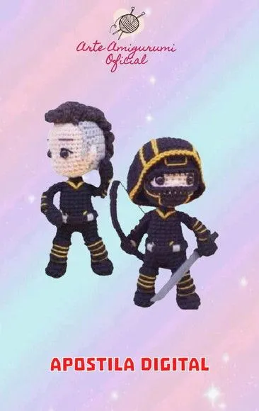 Receita Herói Olho de Falcão Amigurumi - artesanato feito à mão por Arte Amigurumi Oficial