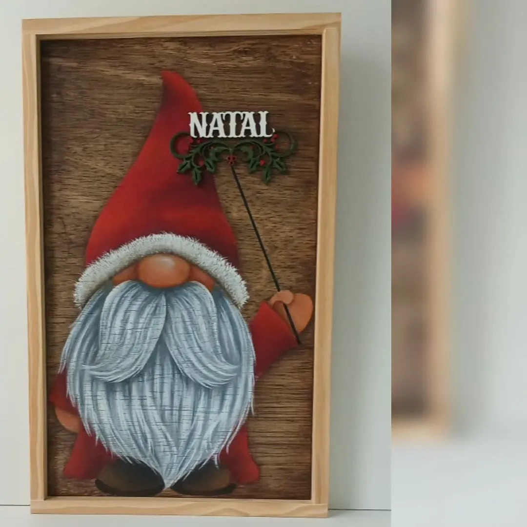 Quadro Papai Noel Nórdico - Natal - foto 3
