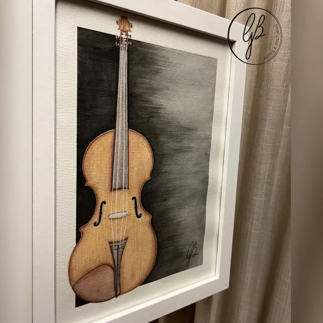 Melodia em Aquarela – Violino | Arte para Decoração - foto 4