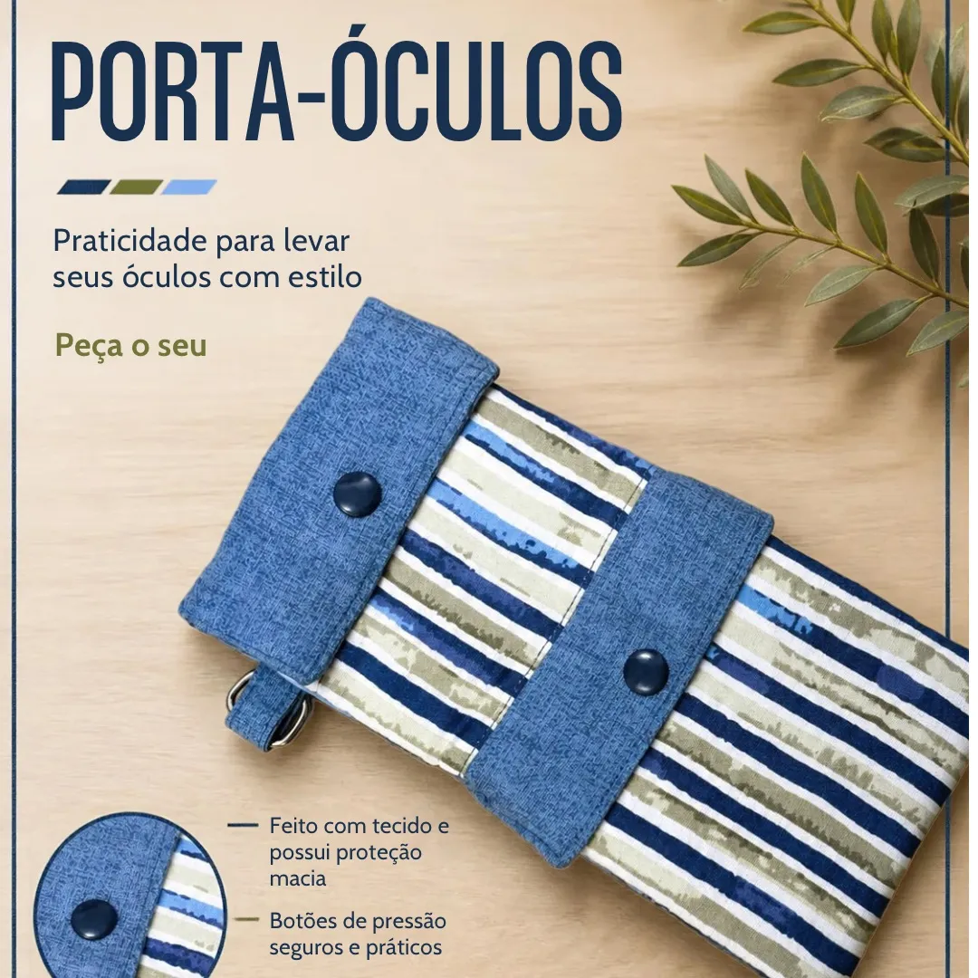 Porta óculos 2 botões 1 - artesanato de Djulik